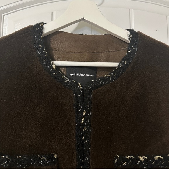 Brown shearling jacket - Picture 2 of 5
